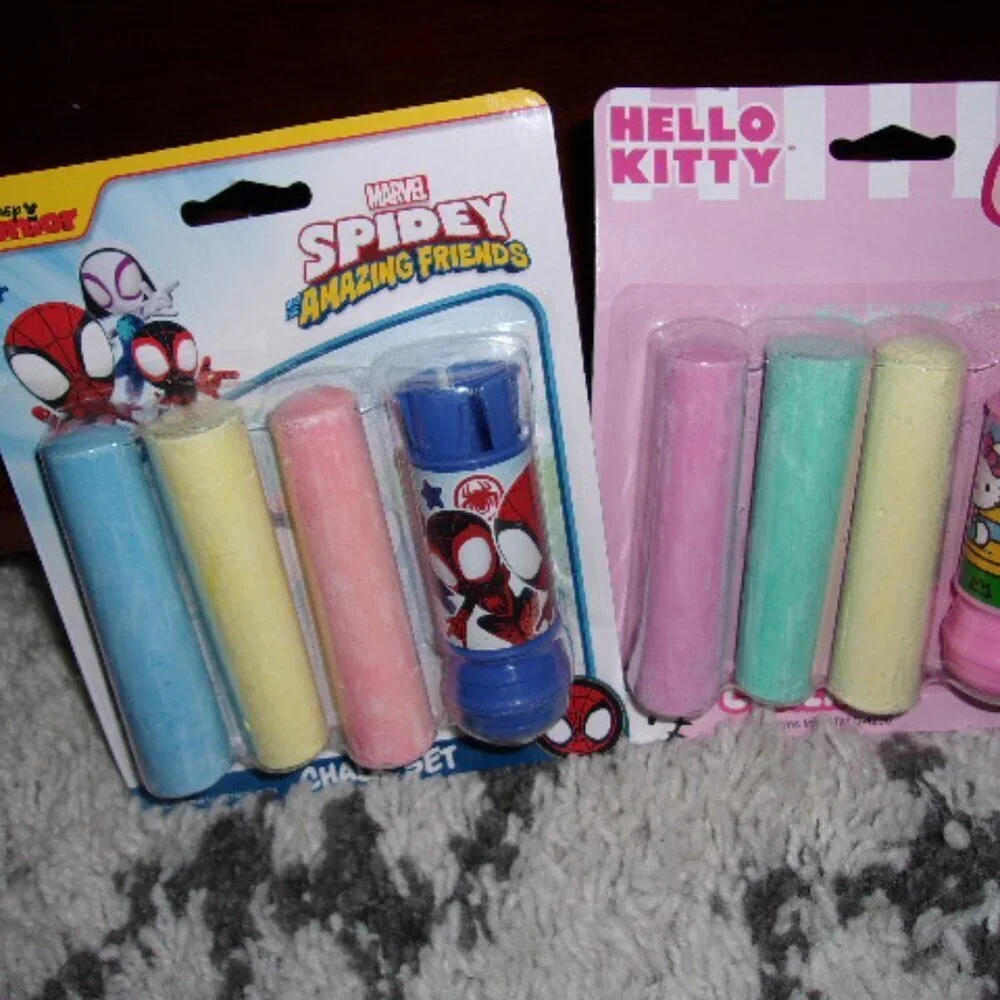 Bundle of Chalk New- Stitch, Paw Patrol, Spidey, Hello Kitty